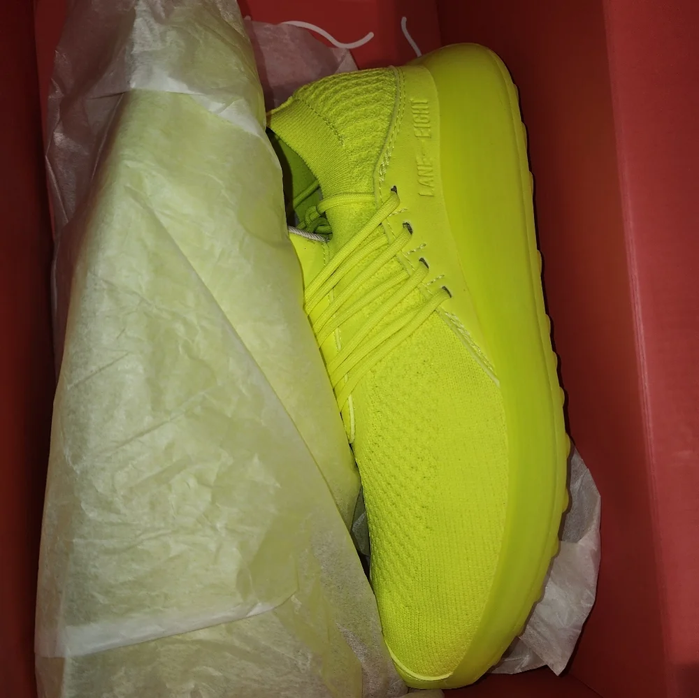 Lane Eight Women's Trainer AD 1Electric Yellow Size 6.5 - Picture 16 of 16